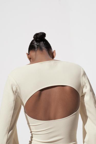CUT-OUT BODYSUIT - Ecru by Zara - Image 2