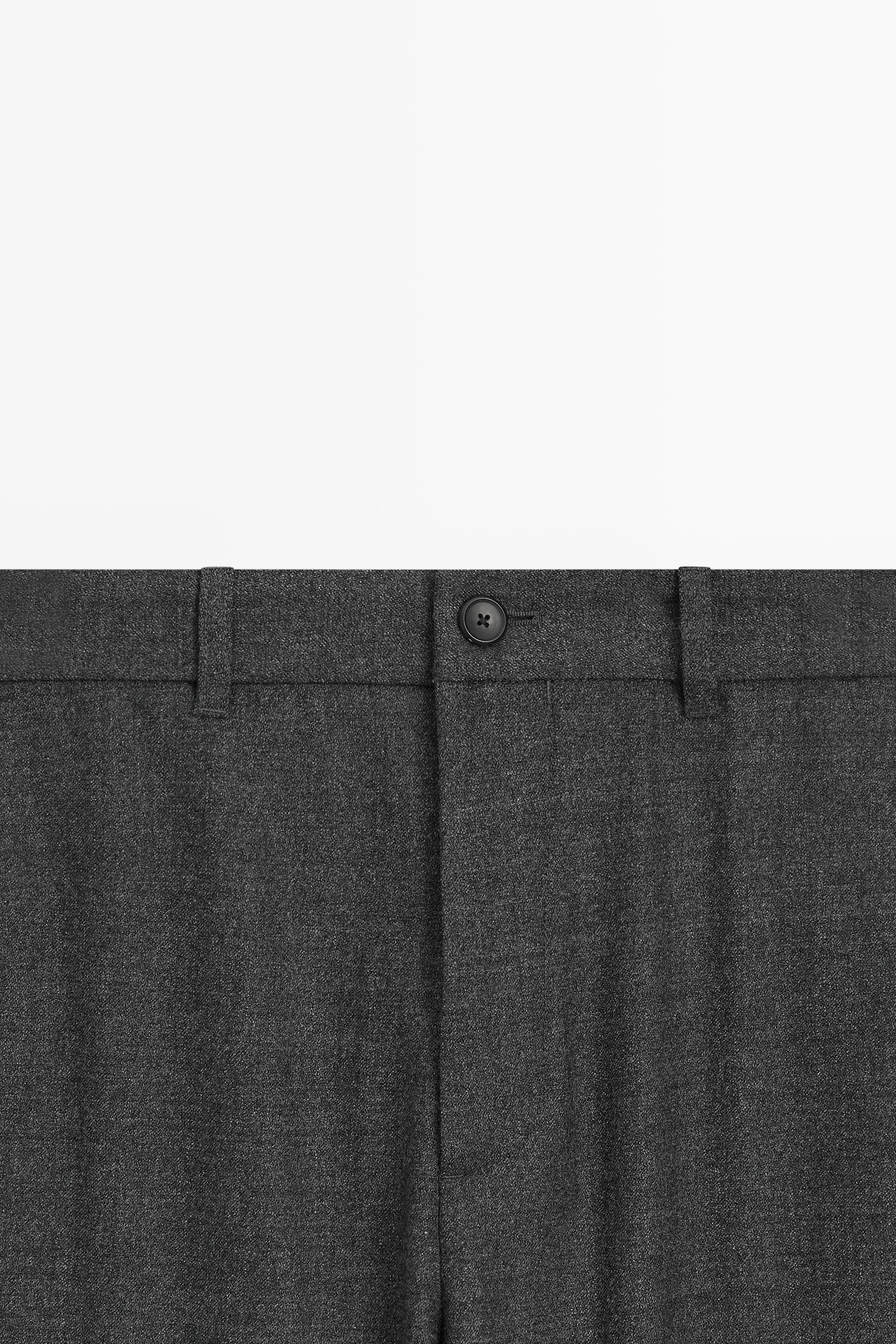 Wool blend jogger fit pants