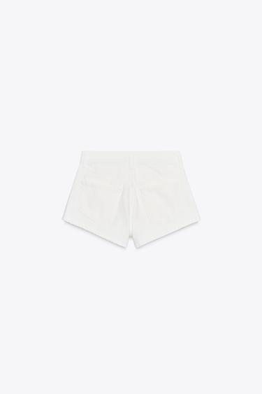 SHORT CHINO EN JEAN TRF - Blanc de Zara - Image 4