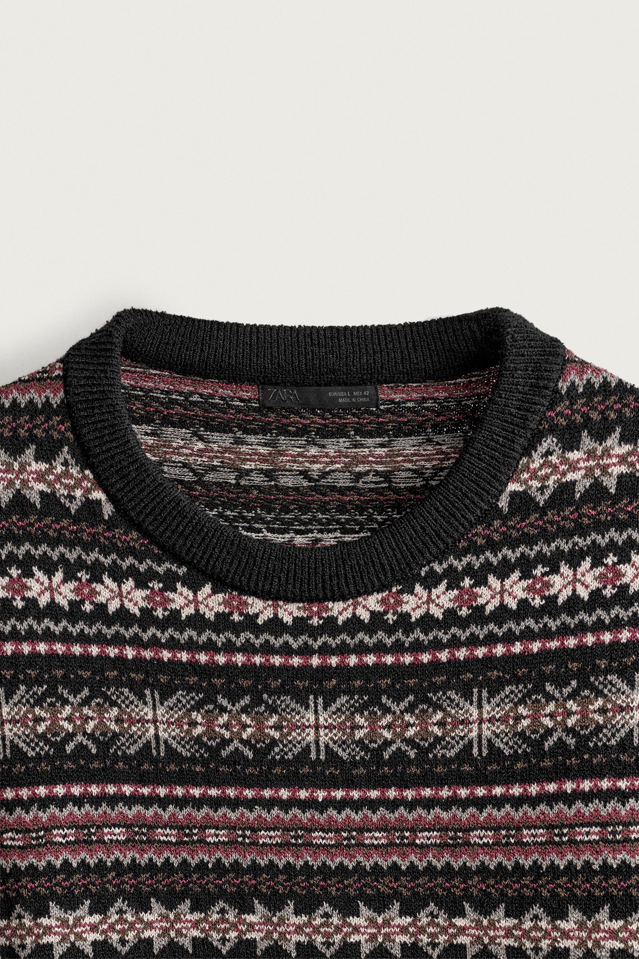 GEOMETRIC JACQUARD SWEATER