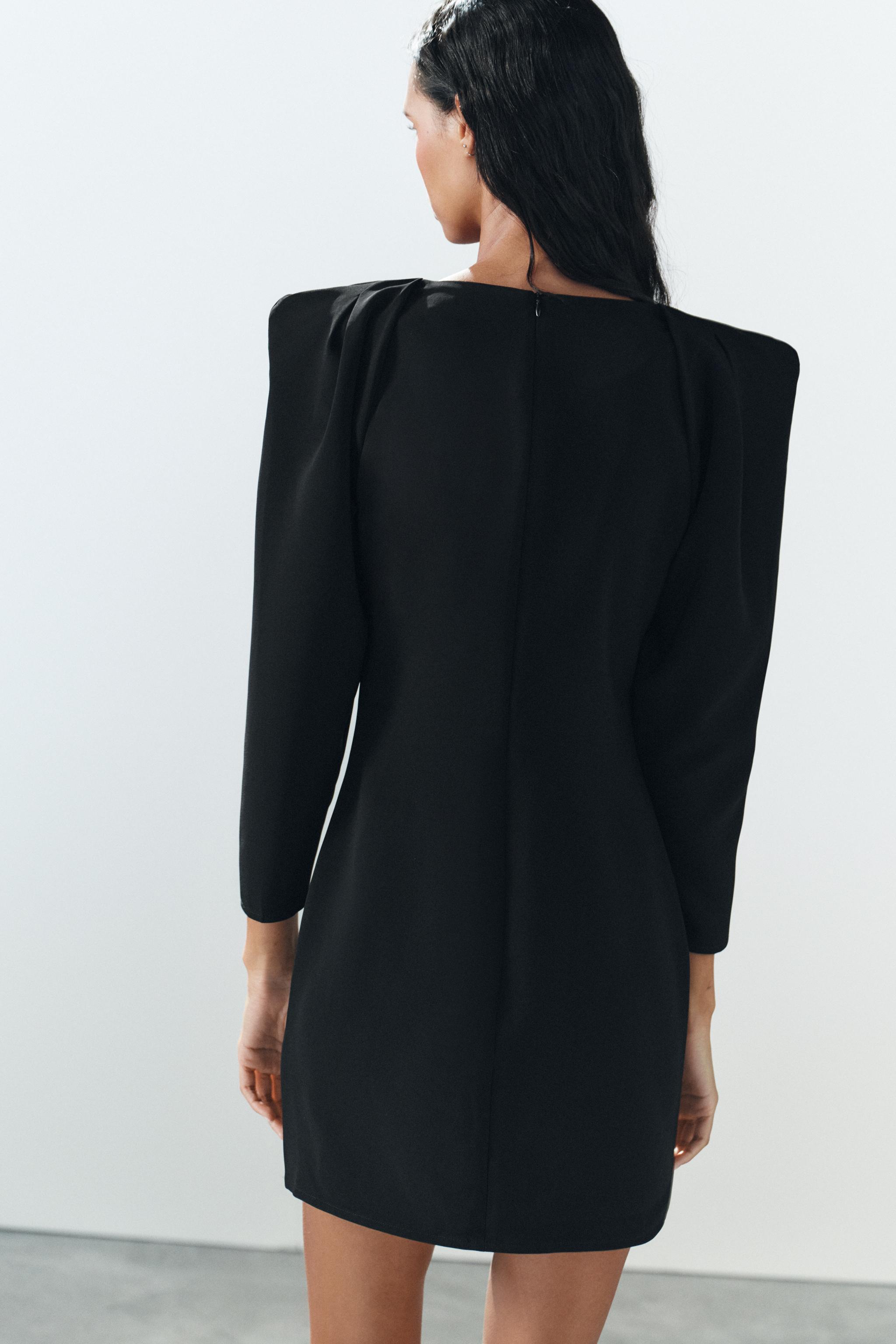 Zara VATKALI MİNİ ELBİSE görsel 4