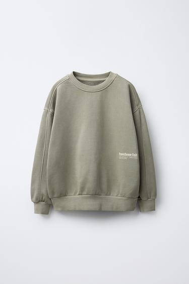 GARMENT-DYED SWEATSHIRT AND JOGGERS SET - Beige by Zara - Image 1