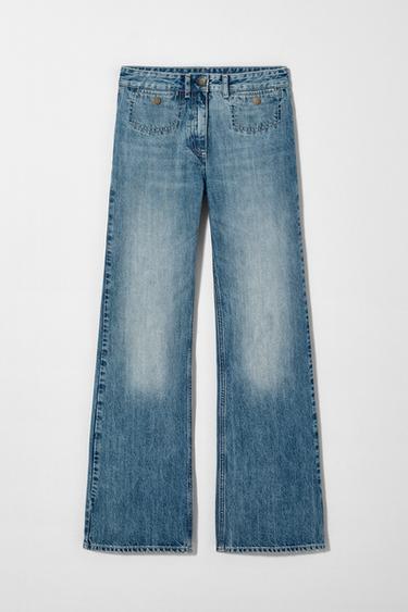JEAN JAMBE LARGE À TAILLE NORMALE KATE MOSS X ZARA - Bleu de Zara - Image 1