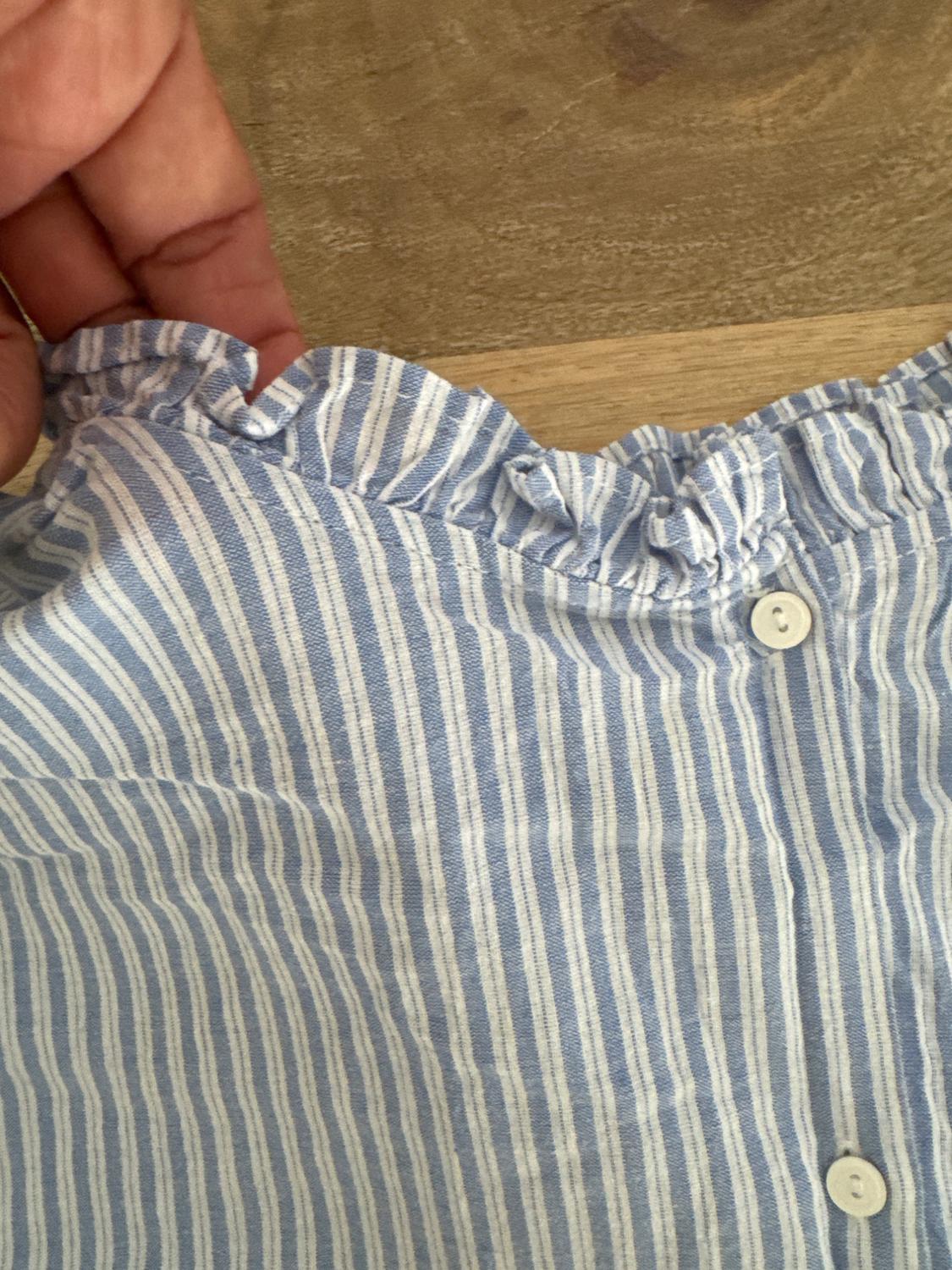 STRIPED PUFF SLEEVE SHIRT - Image 3