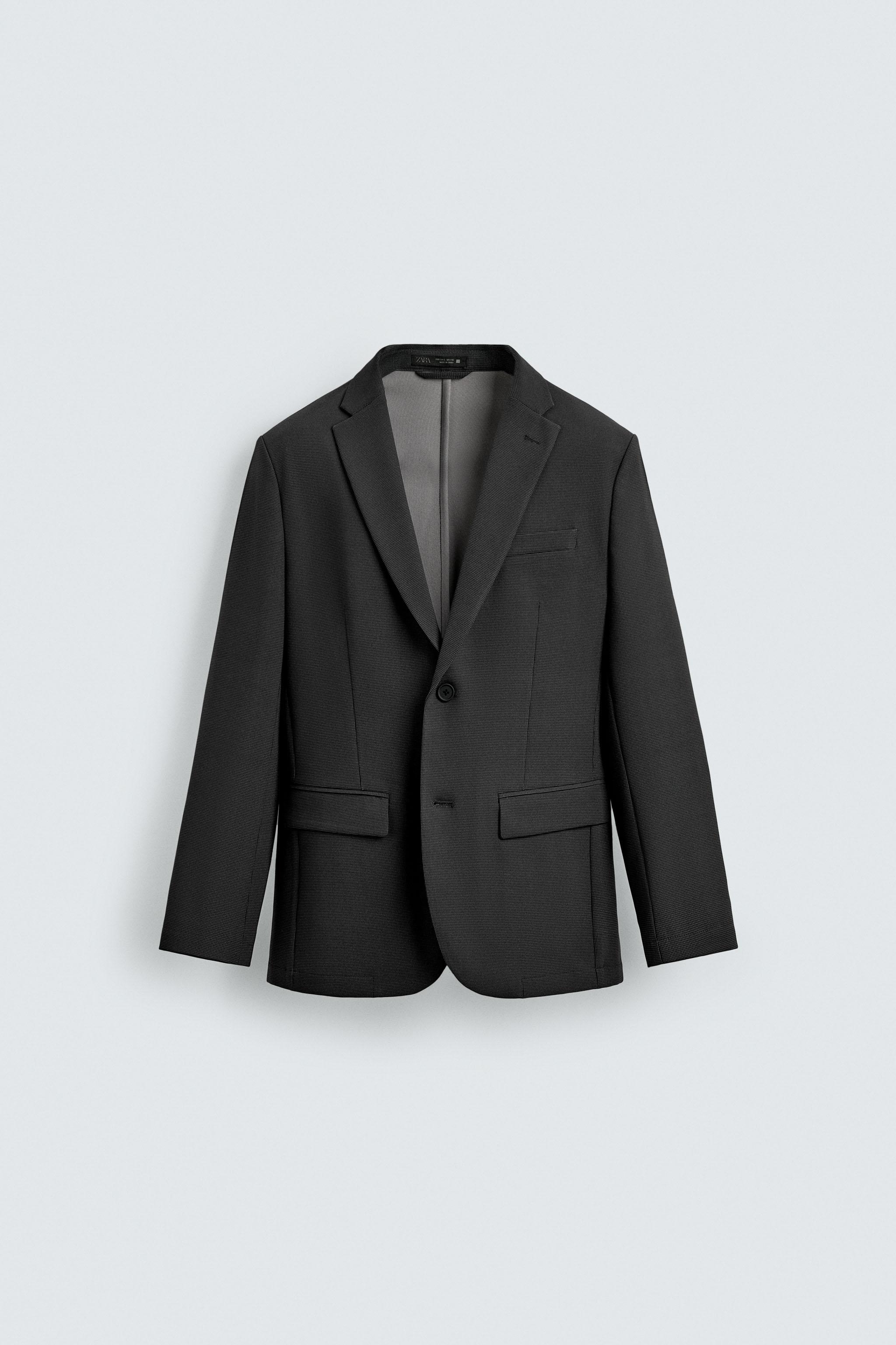 チェック柄スーツブレザー - ネイビーブルー | ZARA Japan / 日本