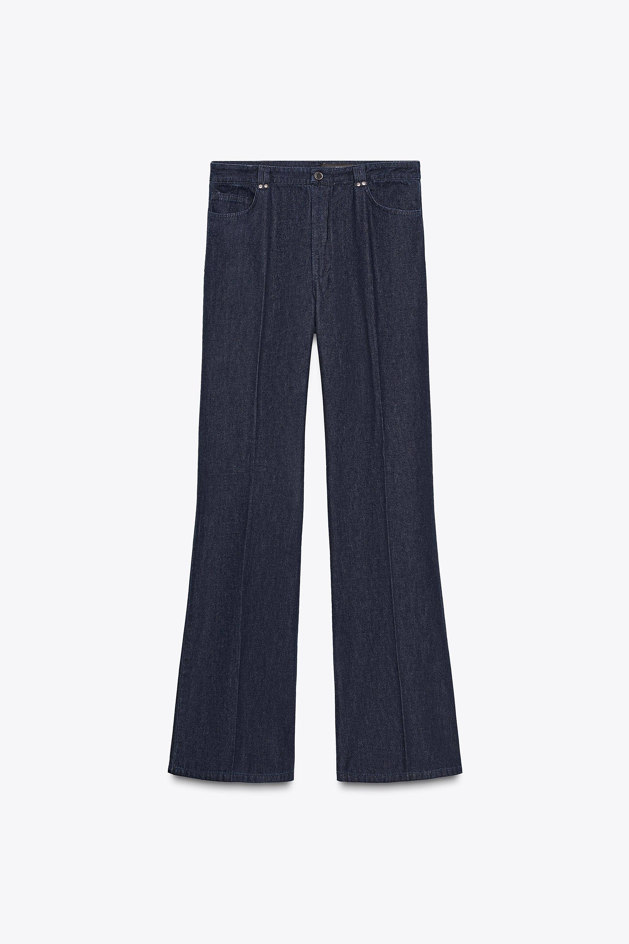 ZW COLLECTION TAILORED WIDE-LEG HIGH-WAIST JEANS - Blue