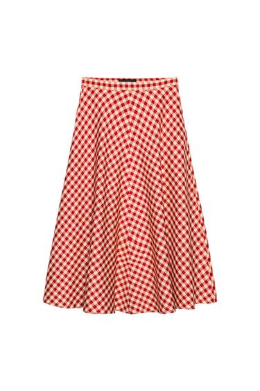 ZW COLLECTION CHECK LAYERED SKIRT