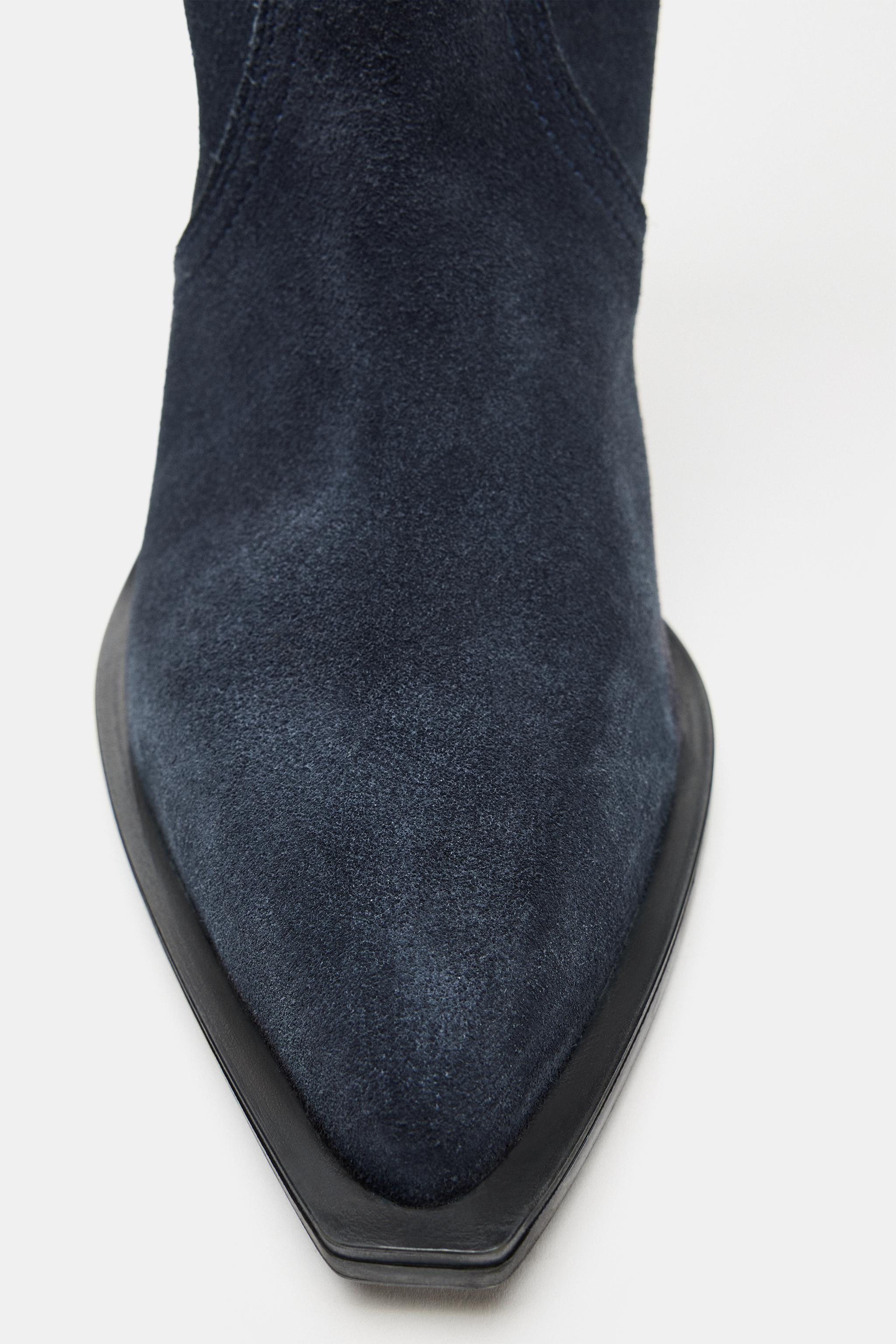 BOTTES COW-BOY EN CROÛTE DE CUIR