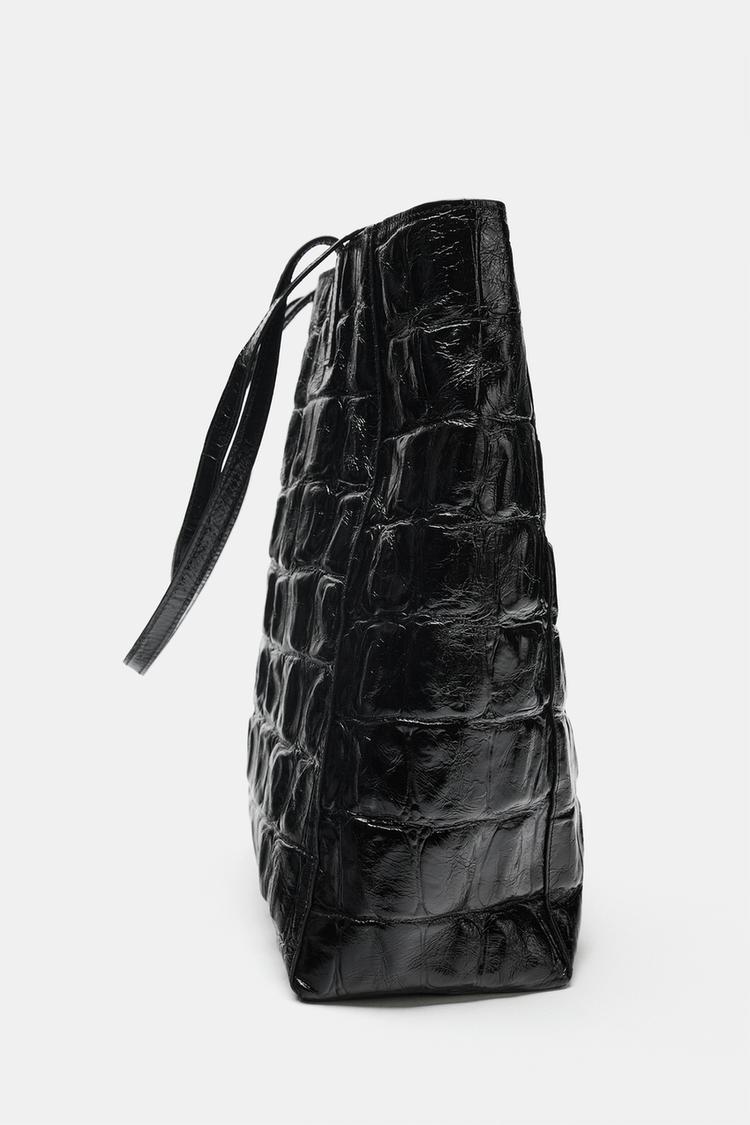 BOLSA SHOPPER DE CUERO ESTAMPADO 4