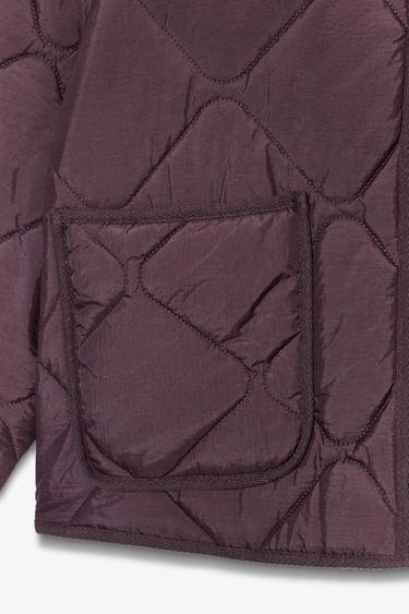 QUILTED JACKET WITH PATCH POCKETS - Burgundy by Zara - Image 6