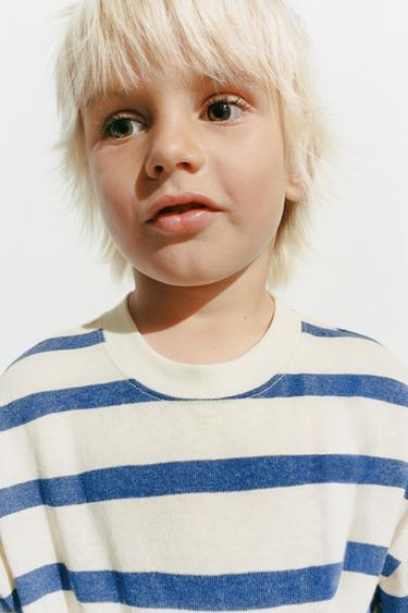 STRIPED T-SHIRT AND BERMUDA SHORTS SET - Navy / White by Zara