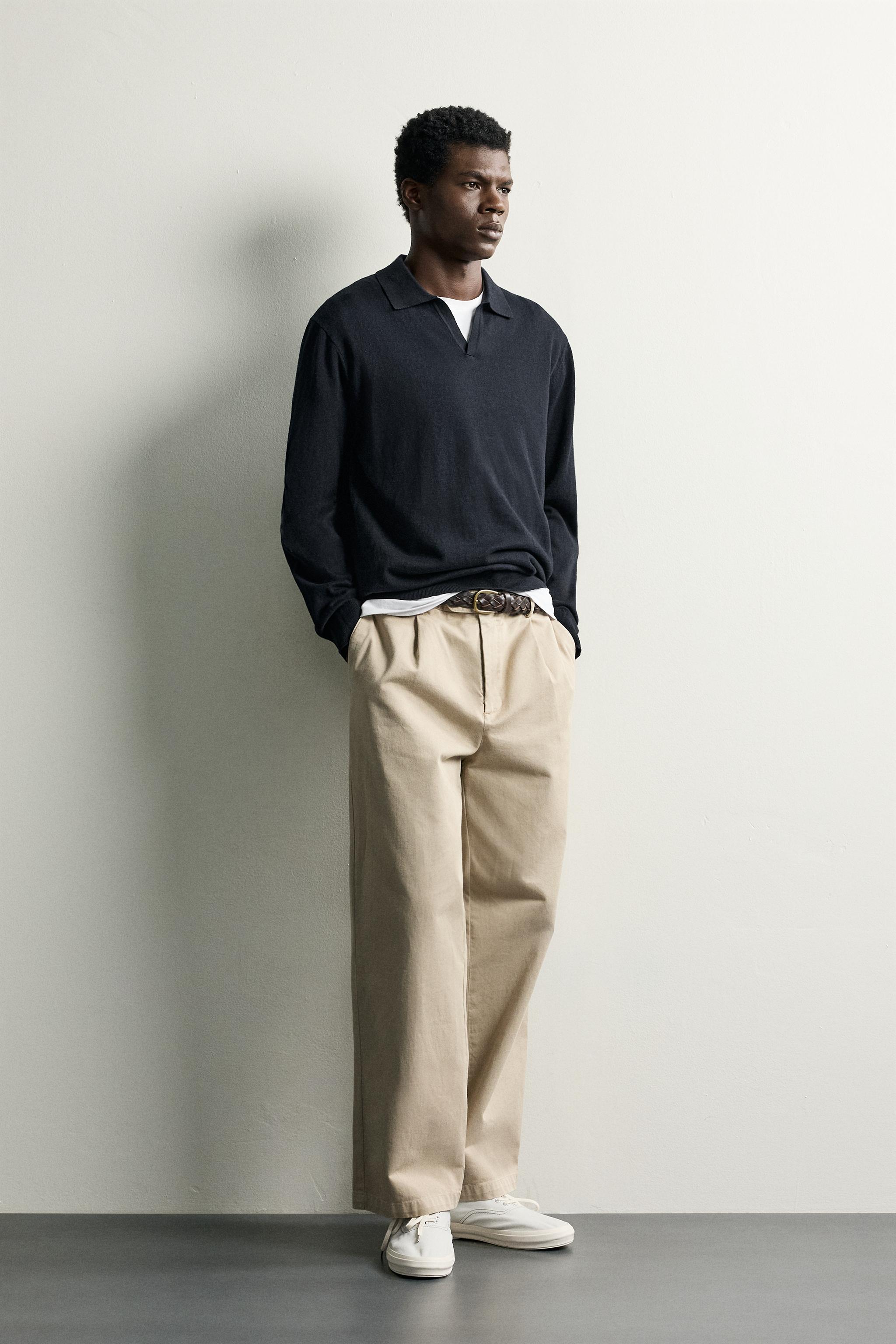 Zara PAMUK KARIŞIMLI REGULAR FIT TRİKO POLO T-SHIRT