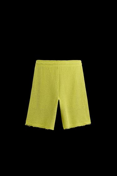 BERMUDASHORTS MIT STRUKTURMUSTER - Limettengrün von Zara