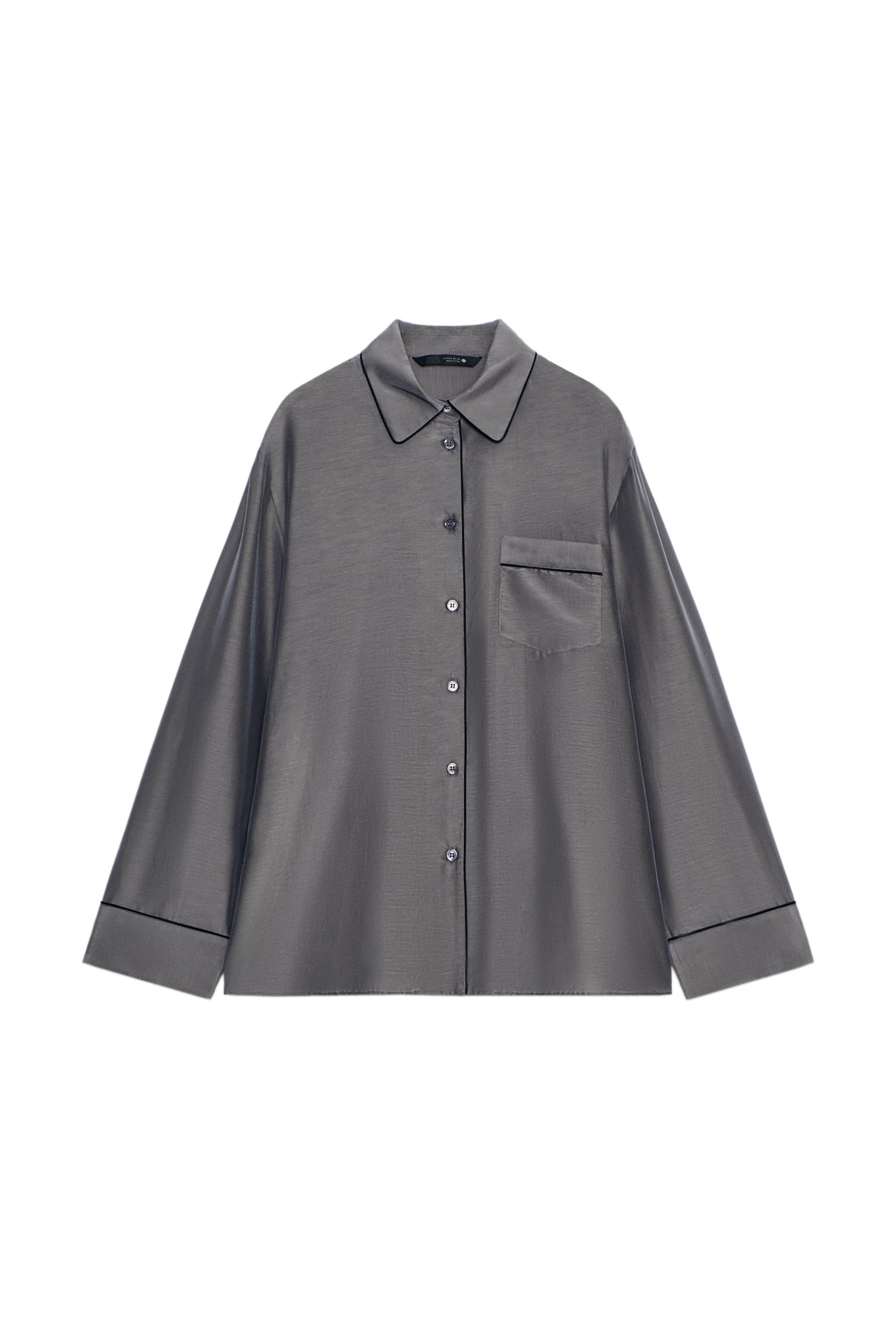 CAMISA CONTRASTE CON SEDA ZW COLLECTION