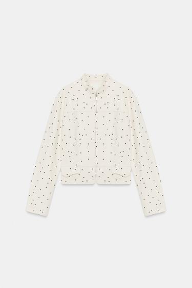 VESTE CINTREE À POIS - unique de Zara - Image 6