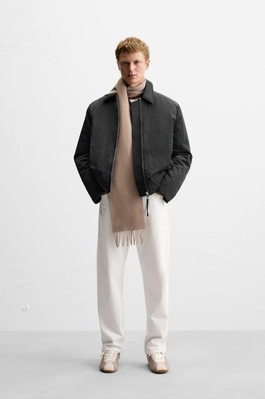 ПУХОВИК ИЗ ГЛЯНЦЕВОЙ ТКАНИ — ЧЕРНЫЙ от Zara — изображение 0