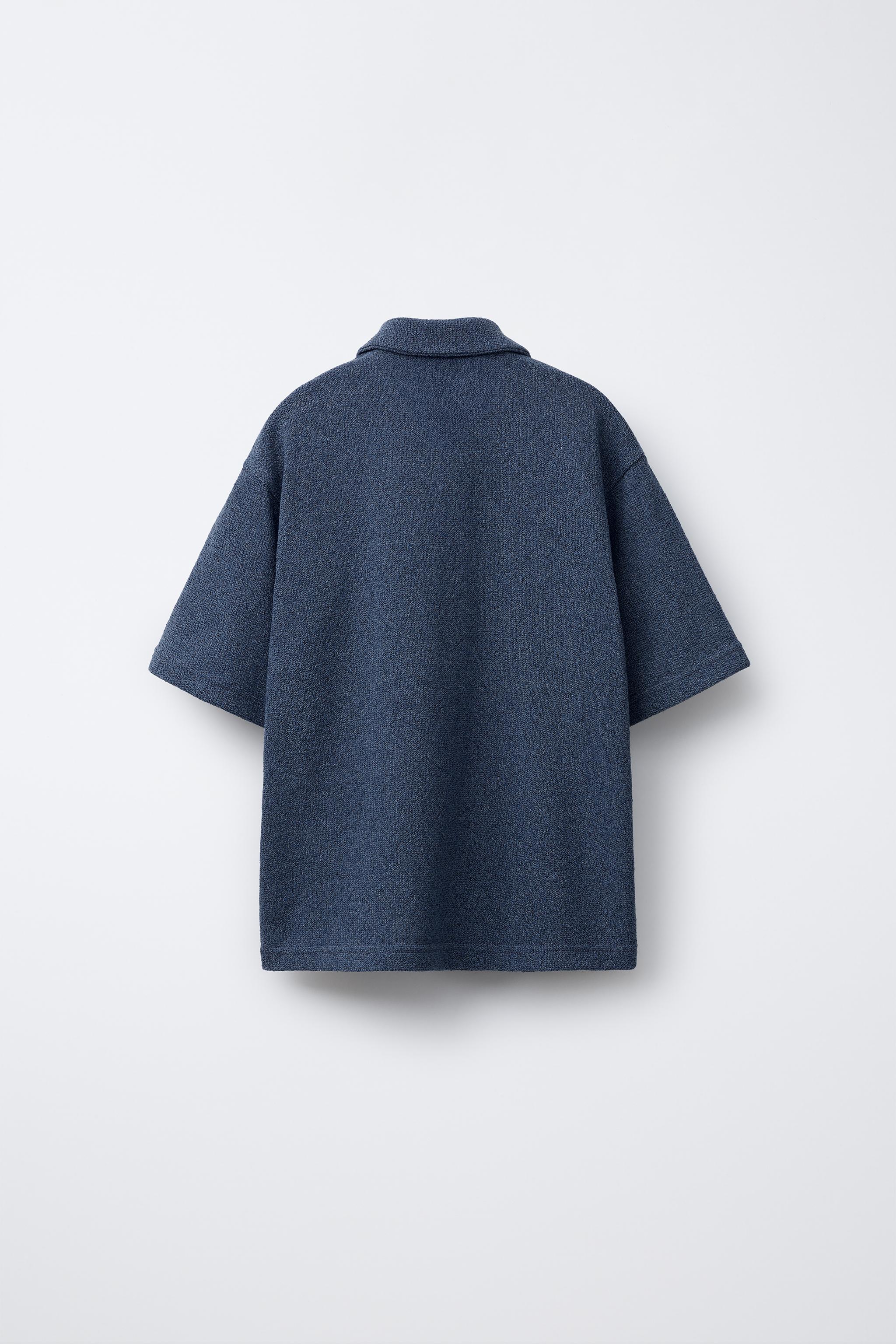 ★ドイツ発*ZARA*新作*パールニットTシャツ/NAVY BLUE★ PRINTED T-SHIRT - Navy blue | ZARA Thailand