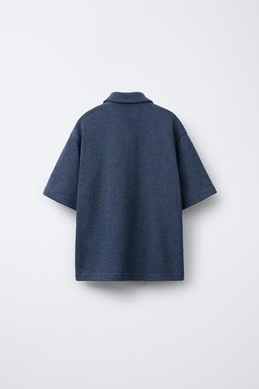 POLO EN MAILLE UNIE - Bleu de Zara - Image 1