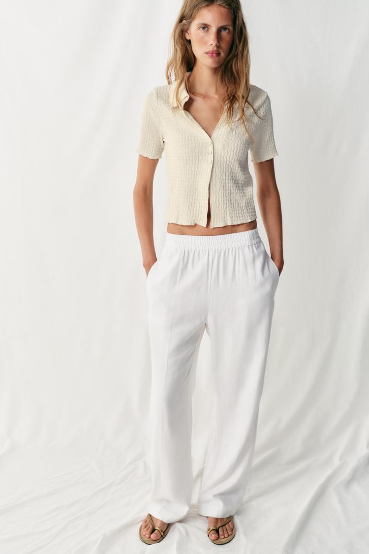 TEXTURED CROP TOP