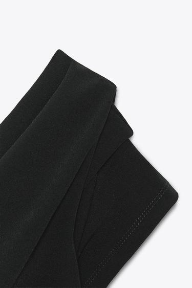 TOP ASYMÉTRIQUE À PLIS - Noir de Zara - Image 5