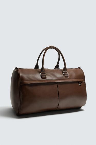 SAC DE VOYAGE LISSE - Marron de Zara - Image 3