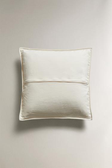 PLAIN CUSHION COVER FOR QUILTS - Oyster-white by Zara - Image 3