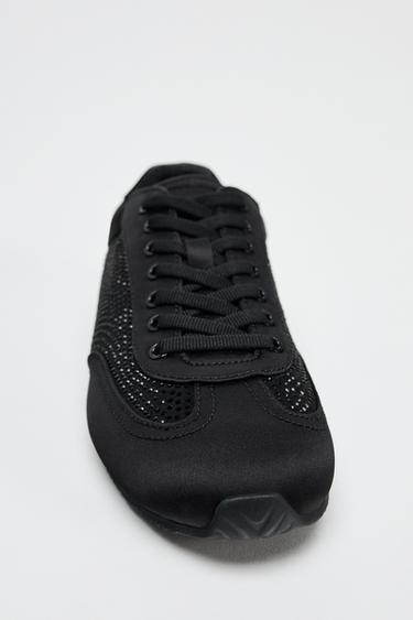 RHINESTONE TRAINERS - Black by Zara - Image 2