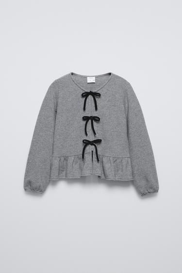 CAMISETA SOFT TOUCH LAZOS - Gris vigoré de Zara