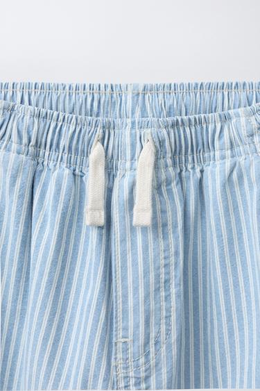 STRIPED BALLOON TROUSERS - Blue/White by Zara - Image 2