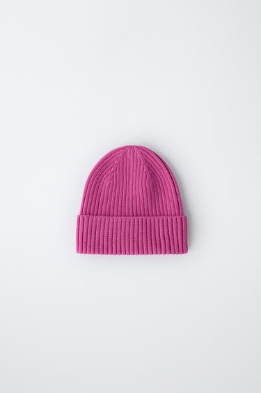 BASIC KNIT BEANIE - Fuchsia by Zara