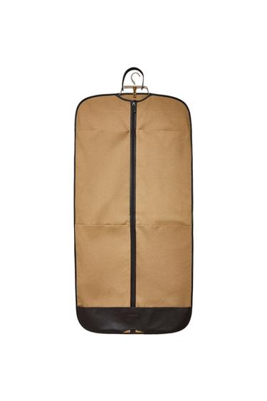 レザーガーメントバッグベージュ/ゴールデンブラウンZaraのレザーガーメントバッグ - ベージュ/ゴールデンブラウン 