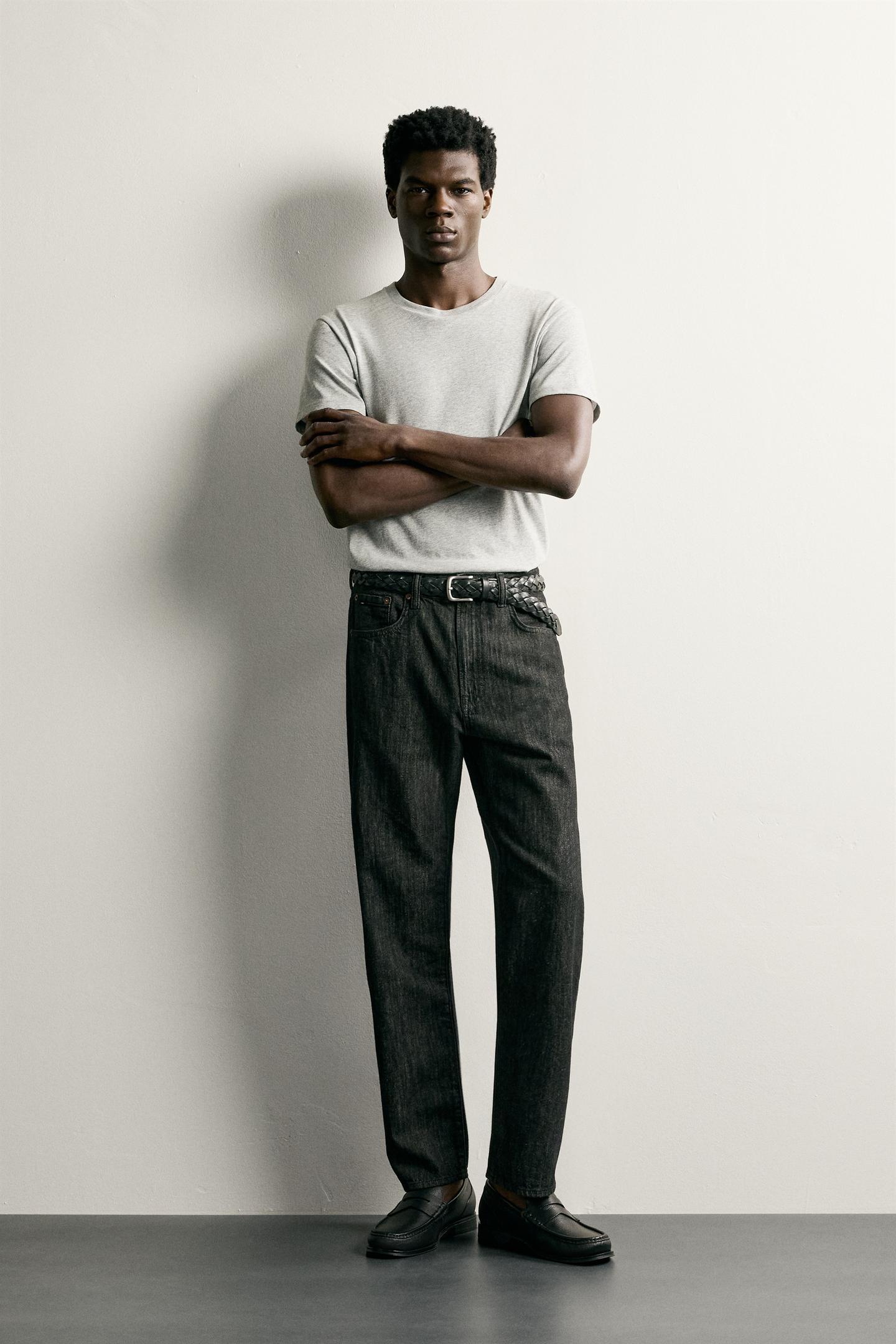 Мужские джинсы Zara Lightweight Regular Fit, цвет: Угольный серый — фото 1