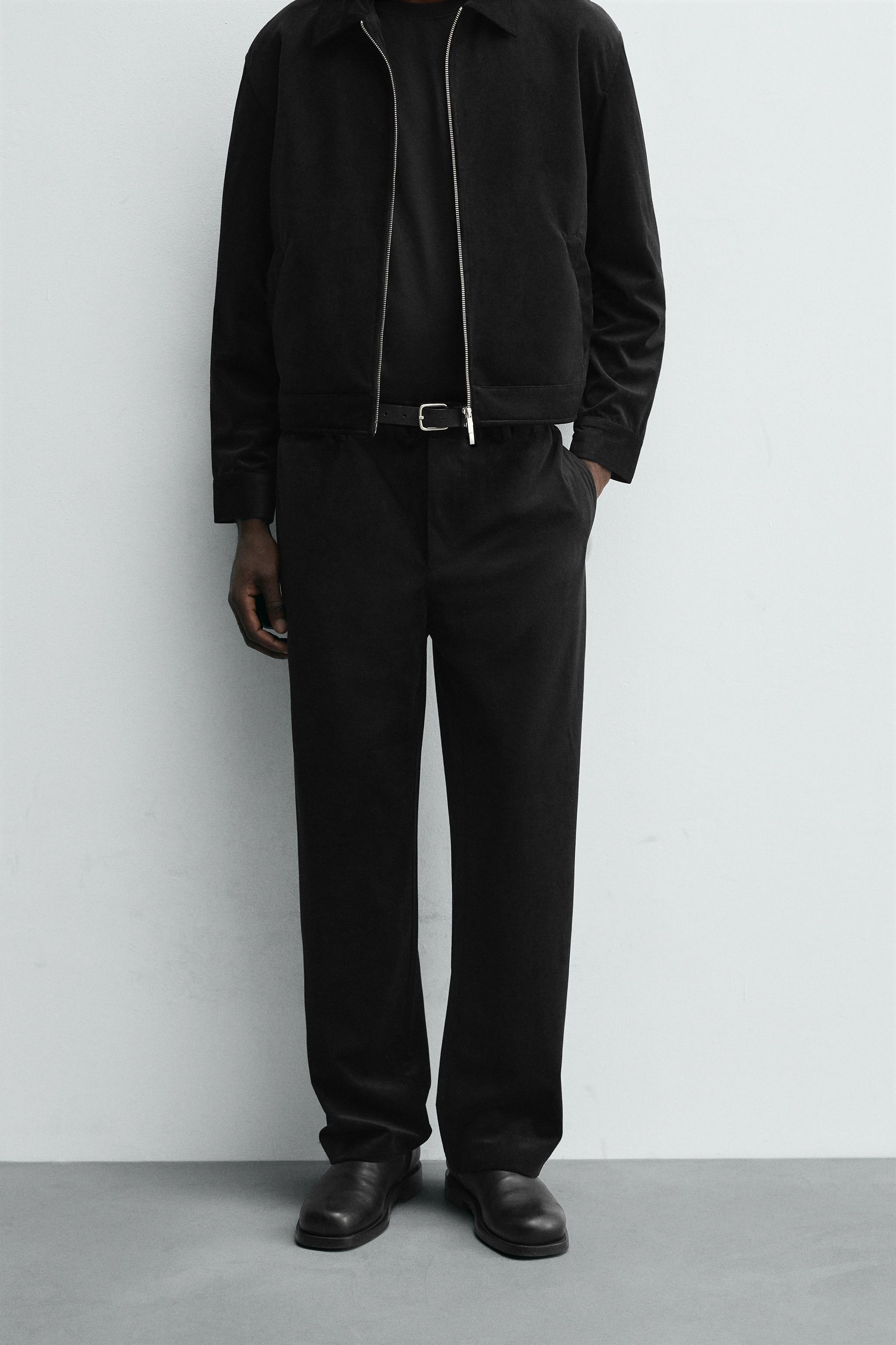 VELVET TEXTURED PANTS