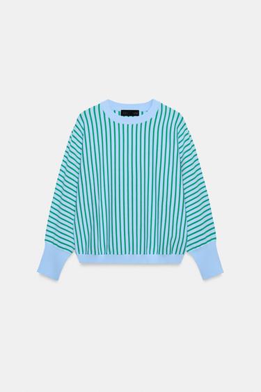 SWEAT EN MAILLE À RAYURES - unique de Zara - Image 7