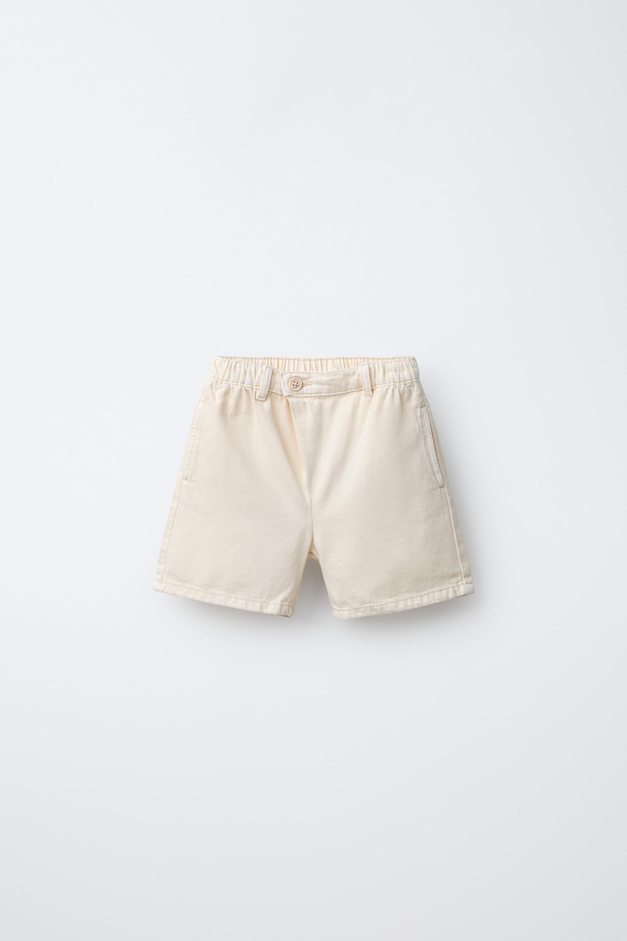 CROSSOVER WAIST BERMUDA SHORTS - Ecru | ZARA Turkey