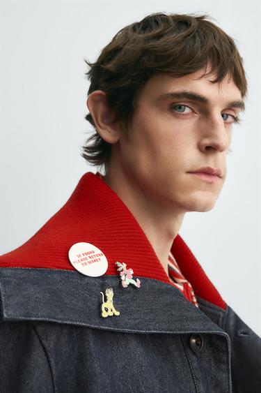 RIB DENIM JACKET HARRY LAMBERT FOR ZARA X DISNEY - Navy blue by Zara - Image 7