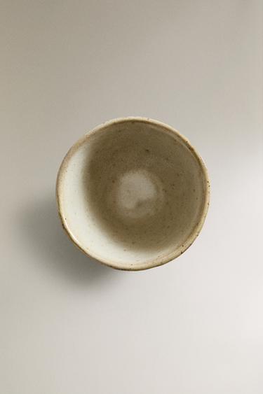 MINIBOL EN GRÈS TEXTURÉ - Écru / Bleu de Zara - Image 4