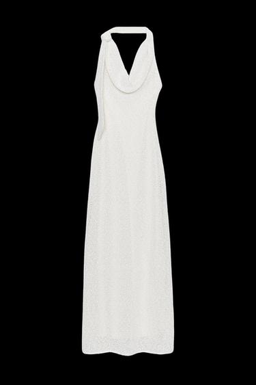 KLEID MIT SCHAL - Cremefarben von Zara - Bild 0