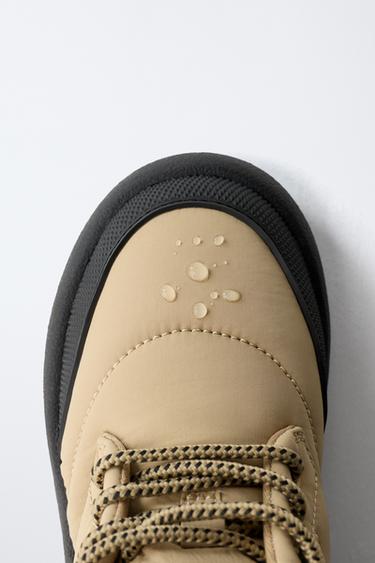 BOTTES MATELASSÉES DÉPERLANTES - Marron sable de Zara - Image 6