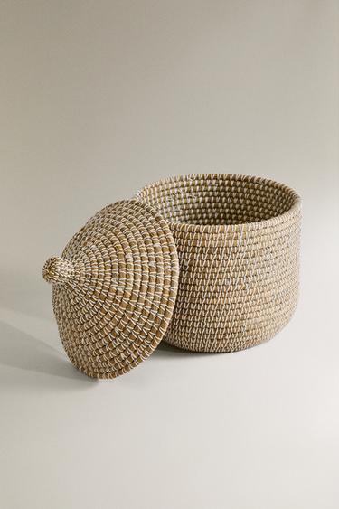 CORBEILLE RONDE COUVERCLE - Beige clair de Zara - Image 1