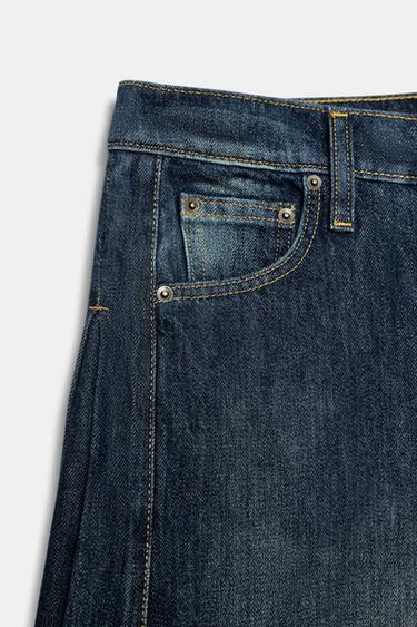 JEAN ZW COLLECTION LARGE TAILLE MOYENNE PLISSÉ LATÉRAL - Bleu de Zara - Image 4