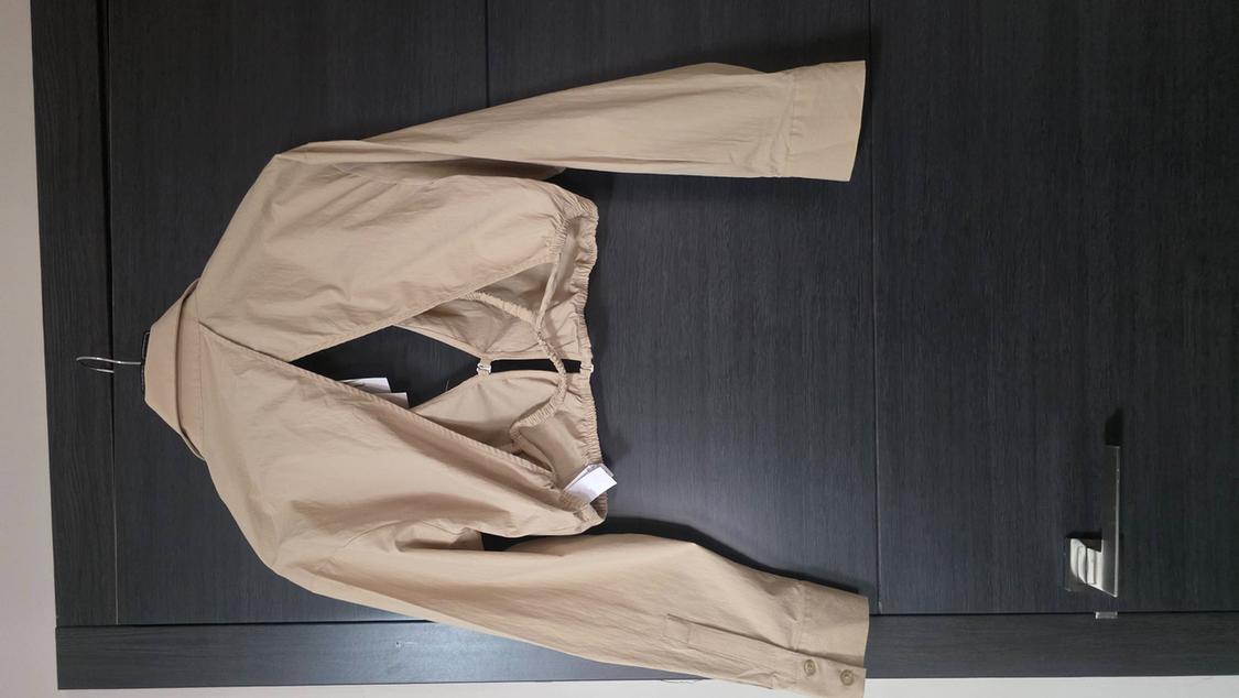 ELASTIC LINEN BLEND CROPPED SHIRT - Image 4