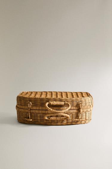 MALLETTE ENFANT ROTIN TRESSÉ - Beige clair de Zara - Image 0