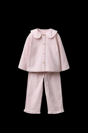 3-6 YEARS/ GINGHAM FLANNEL PYJAMAS - Pink by Zara - Image 0