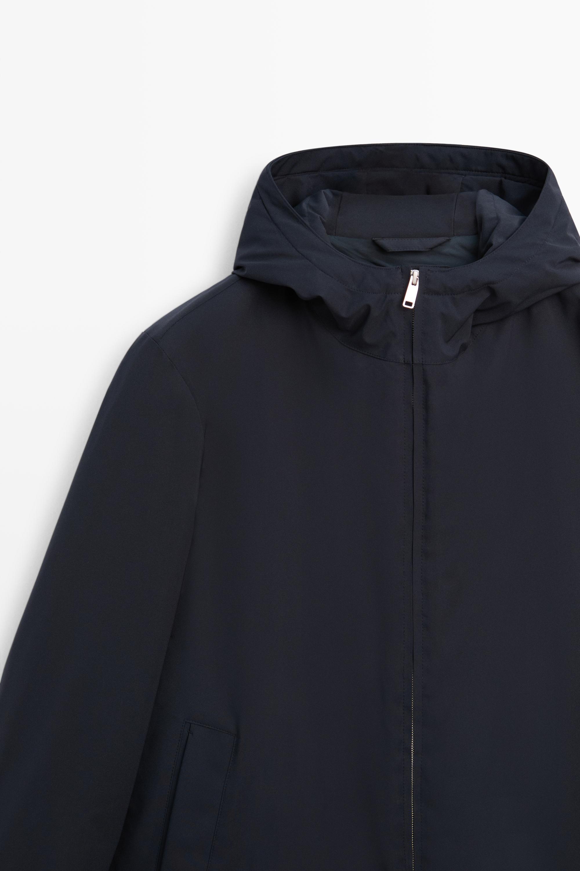 Long quilted hooded parka