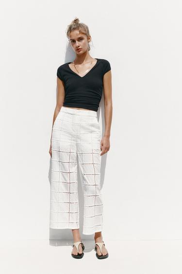 RIB V-NECK T-SHIRT - Black by Zara
