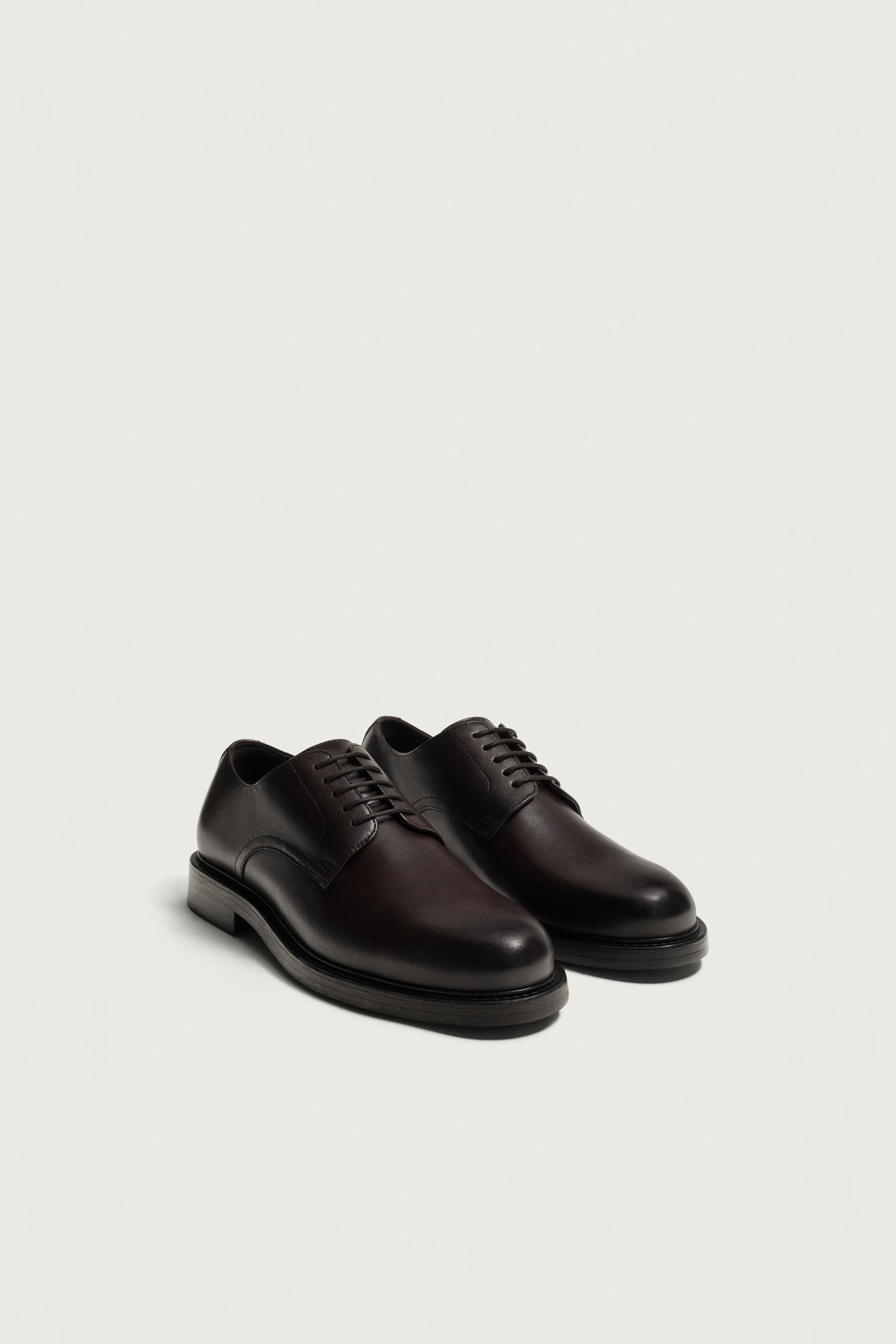 LEATHER SHOES — Chocolate