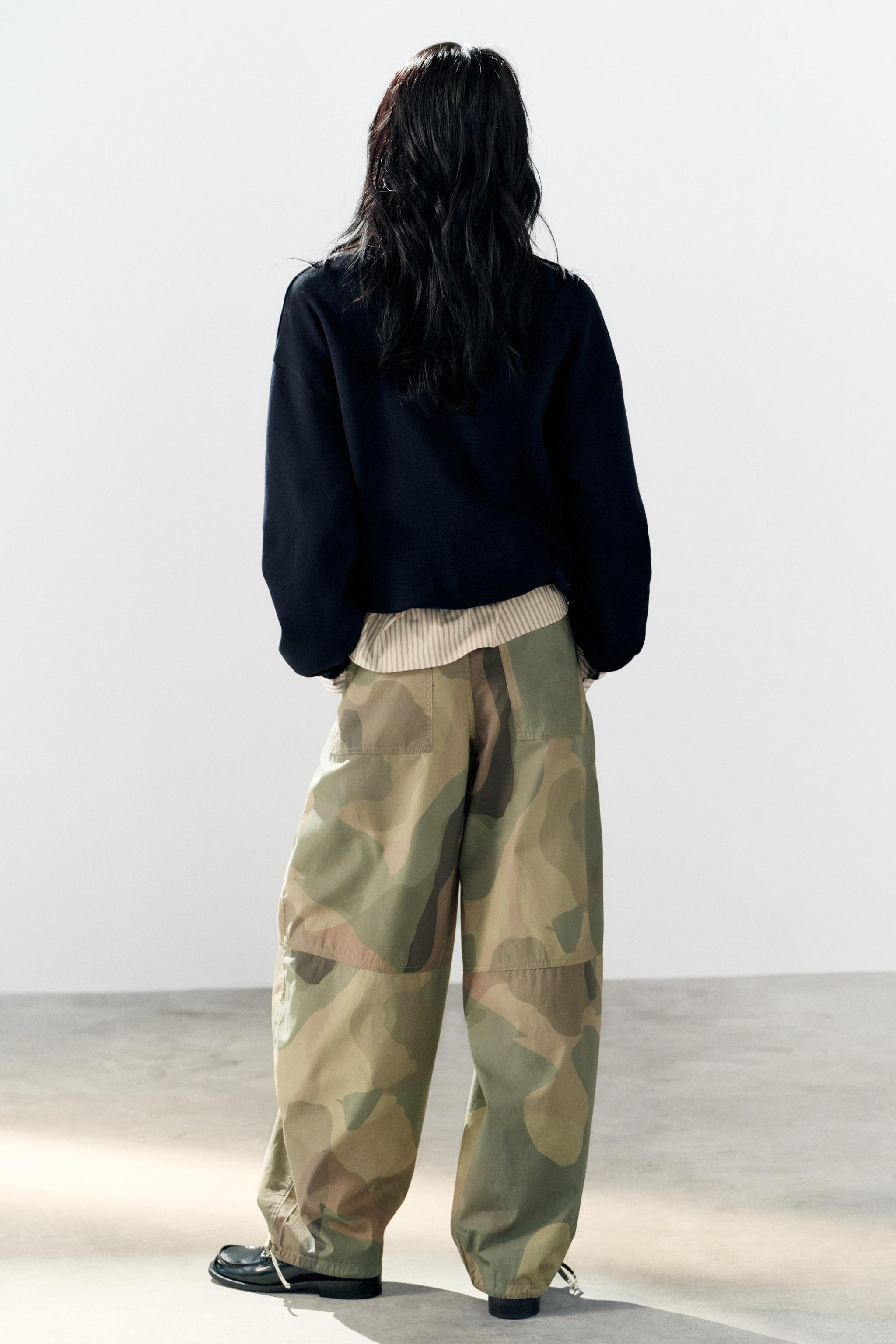 PANTALON LARGE IMPRIMÉ À CORDONS