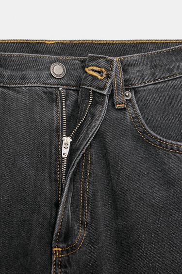 JEANS ZW COLLECTION BAGGY MITTELHOHER BUND - Schwarz von Zara