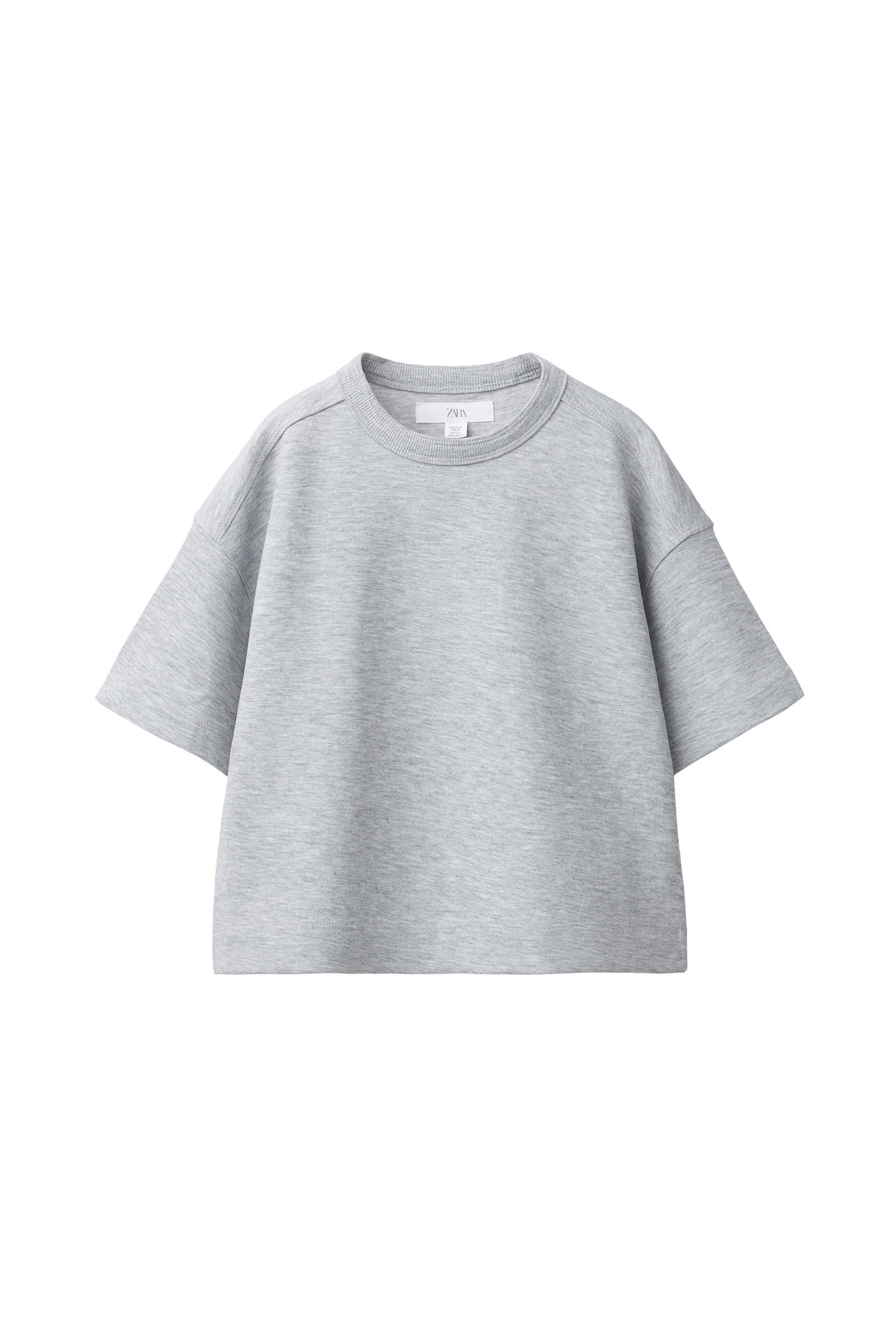 BASIC INTERLOCK T-SHIRT - Gray marl | ZARA United States